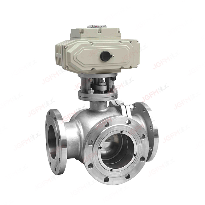 電動(dòng)三通法蘭球閥
